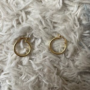 Small gold hoop earrings